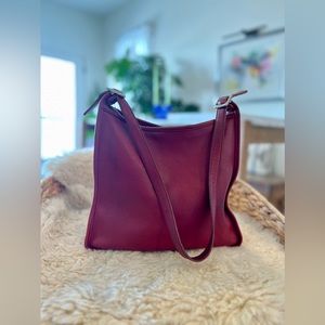 Vintage Coach Leather Red Shoulder Bag